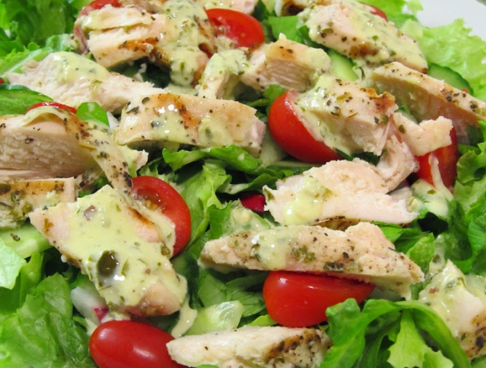 salade froide originale rapide salade au poulet creme