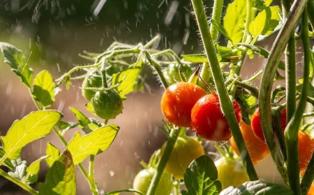 comment protéger les tomates de la pluie et du soleil des plants de tomates vertes et rouges