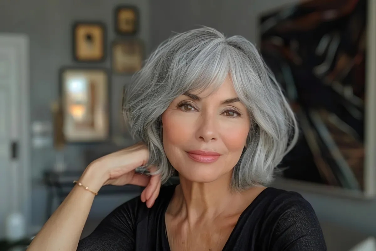 Coupe Cheveux Poivre Et Sel Femme 50 Ans