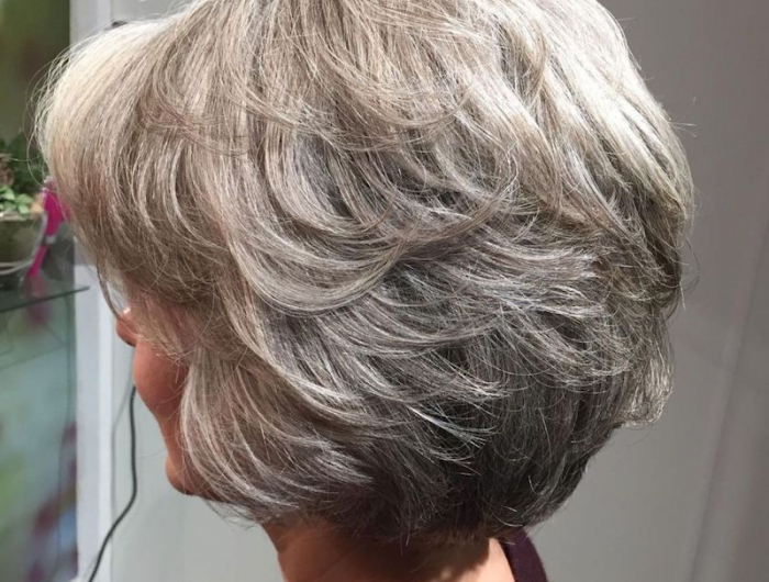 coupe de cheveux gris in carre degrade super coiffure