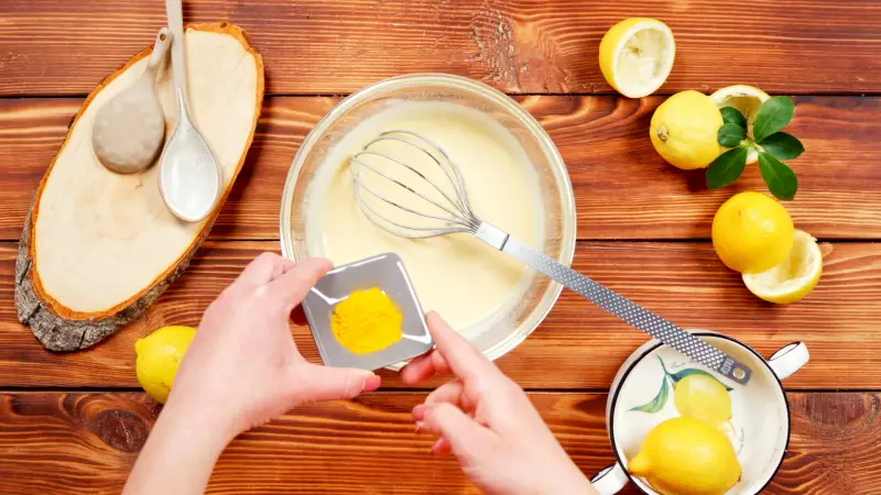 dessert jus de citron curcuma lait concentre jaunes d oeufs