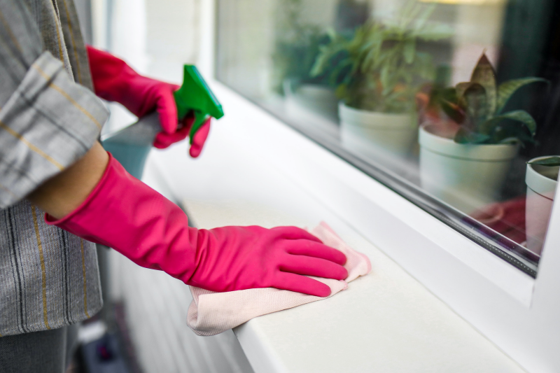 gants pulverisateur flacon comment nettoyer des vitres très sales