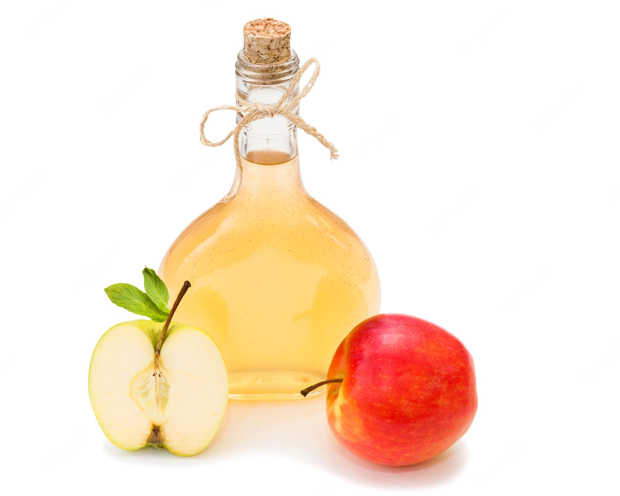 homemade fermented apple vinegar clear bottle with red green apples healthy dietary food 636670 248