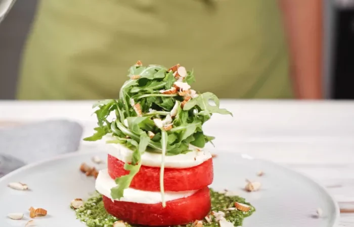 salades composées originales entrées froides idée salade fraicheur été avec pasteque et mozzarella