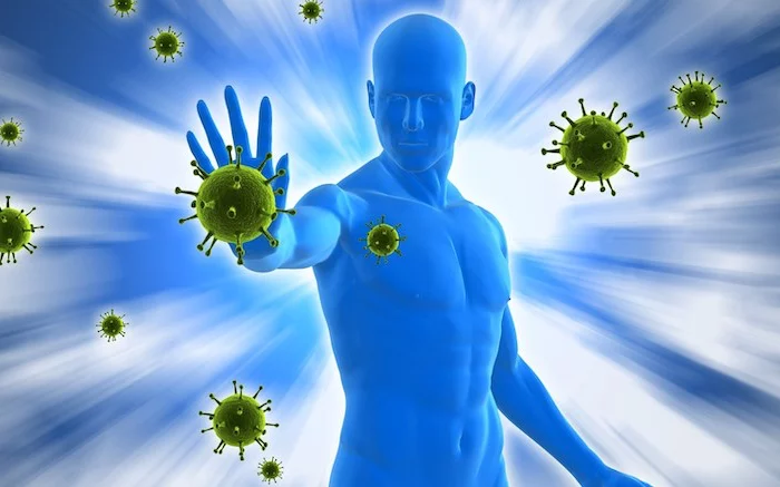 bienfait douche froide homme en bleu de systeme imunitaire fort