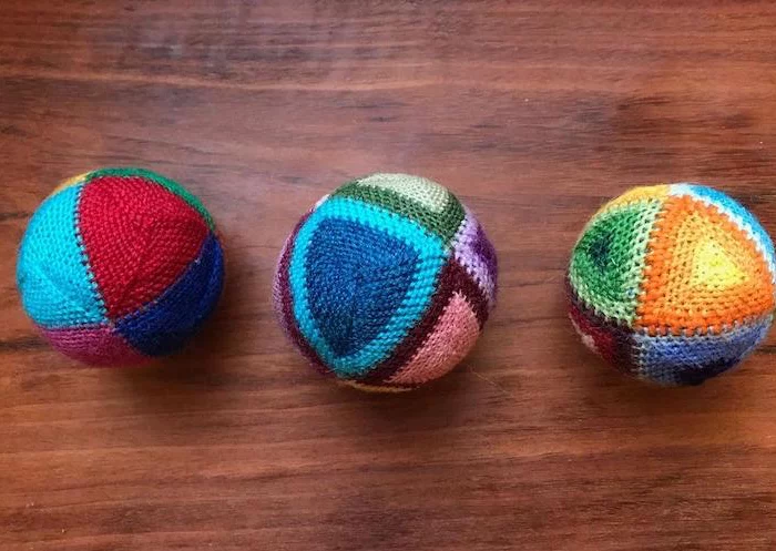 boule de lavande tressé tutoriel crochet differentes couleurs