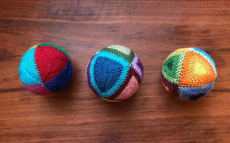 boule de lavande tressé tutoriel crochet differentes couleurs