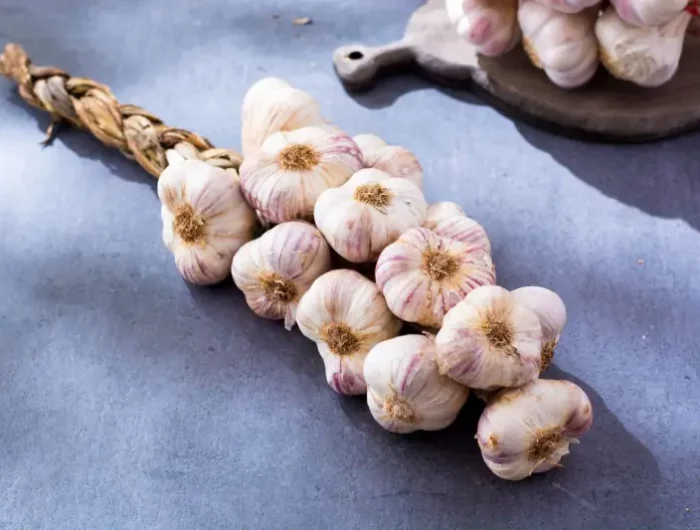 comment conserver l ail en tresse une tresse d ail sur la table