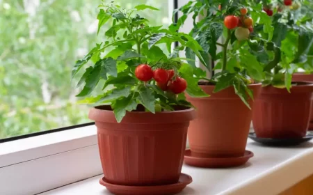 comment planter des tomates trois pots de tomates cerises a cote de la fenetre