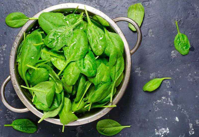 Spinach has many health benefits