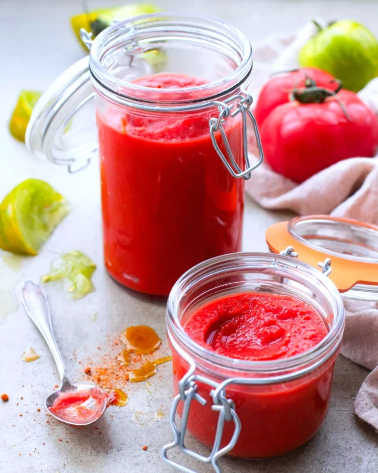 puree de tomates conservation pour l hiver bocaux sauce rouge