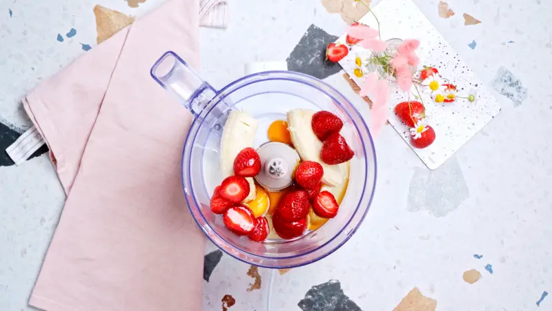 serviette rose boqueut de fleurs art culinaire robot preparation pate crepe