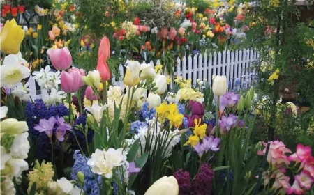 bulbes a planter en octobre jardin de fleurs deprintemps