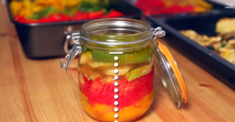 comment faire une ratatouille en bocaux pot en verre avec des legumes
