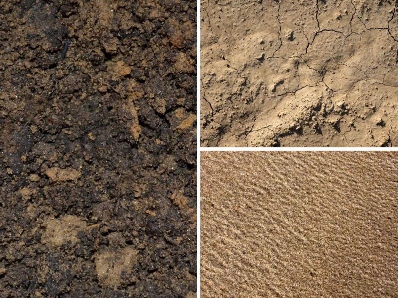 des types de sol differents couleurs marrons