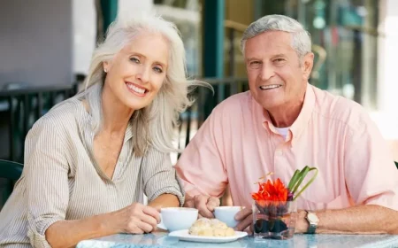fautil voyager por etre heureux deux personnes agees boivent du cafe