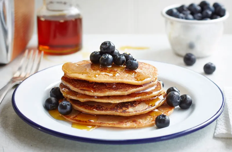 Recipe for healthy pancakes with blueberries to lose belly