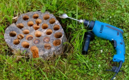 comment detruire une souche d'arbre avec du sel perceuse pelouse