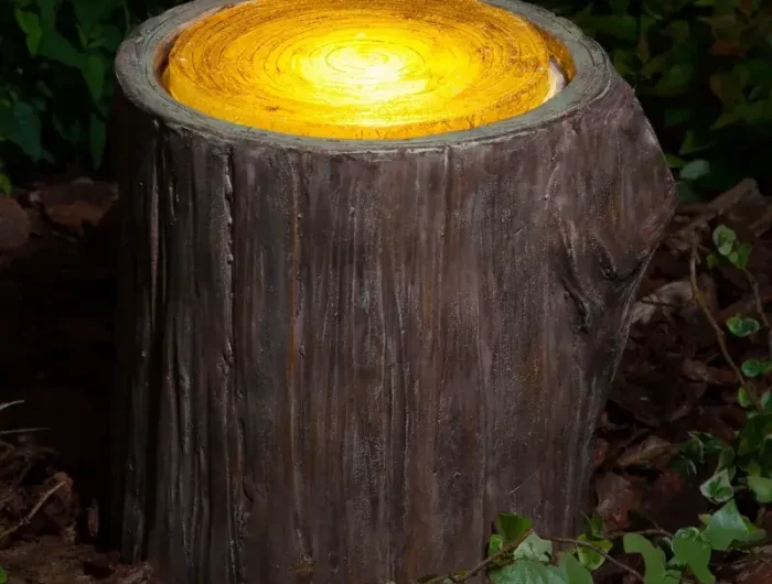 comment faire une lanterne a partir de souche d arbre