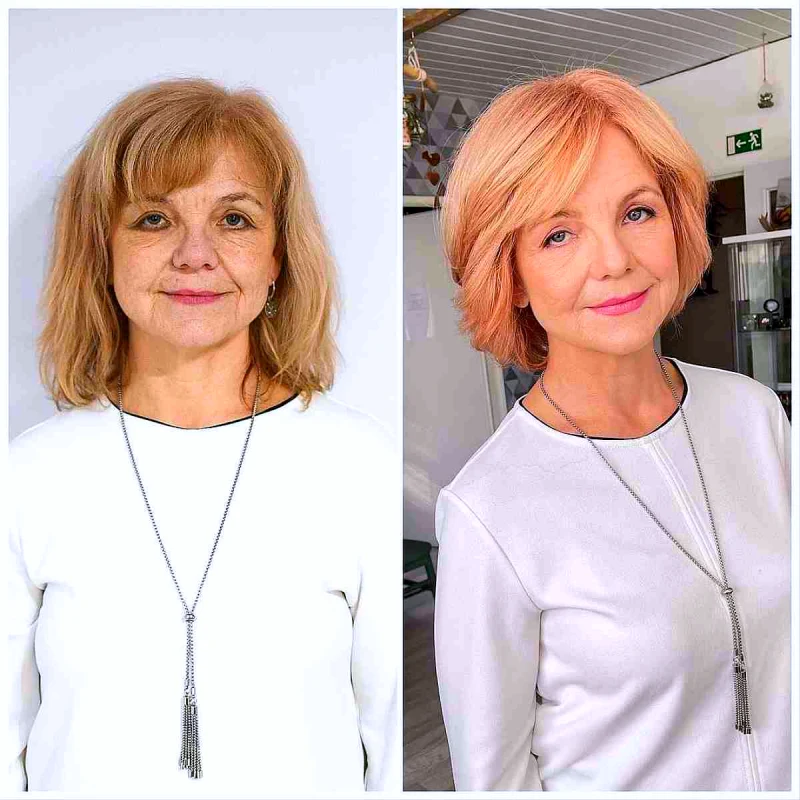 coupe de cheveux courte couleur naturelle femme 50 ans