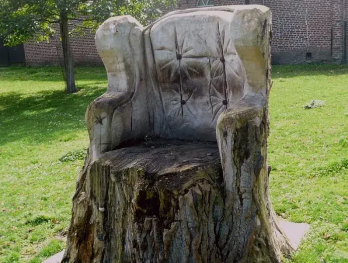 fabriquer une chaise de jardin d une souche d arbre