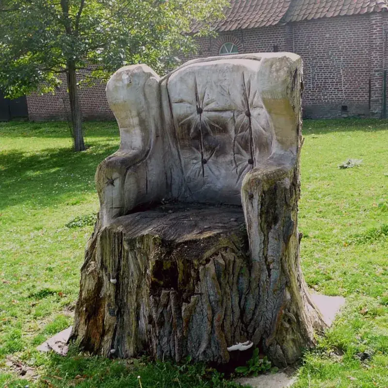 fabriquer une chaise de jardin d une souche d arbre