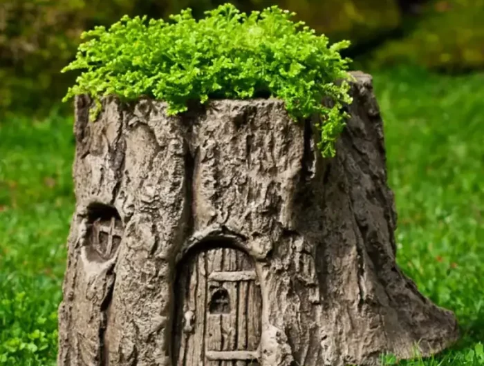 faire une sculpture et jardiniere de souche d arbre