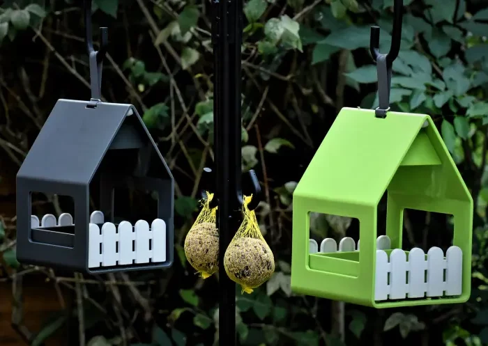 nourriture oiseaux nichoirs suspension abri hiver support metal