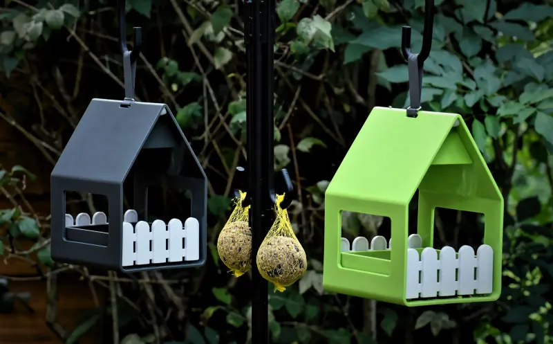 nourriture oiseaux nichoirs suspension abri hiver support metal