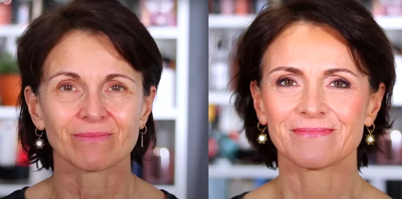 comment se maquiller les yeux a 50 ans avant et apres