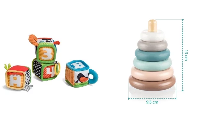cubes divertissement bebe accessoires jouets bois empilables objets