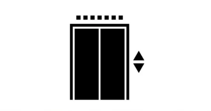 diagrame en noir sur blanc avec un ascenseur