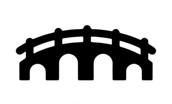 diagrame en noir sur blanc avec un pont a arches
