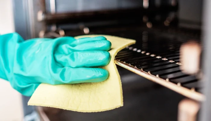 gants de cuisine nettoyage four serviette chiffon propre