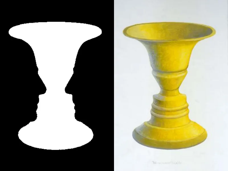 the most popular optical illusion vase