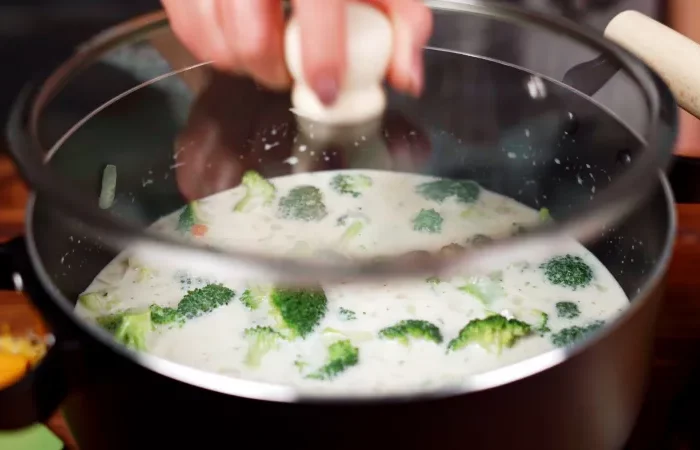 poele a couvercle preparation soupe facile et rapide sans viande