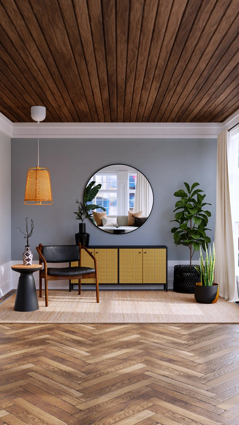 quels sont les différents styles de décoration salon en bois meubles noirs