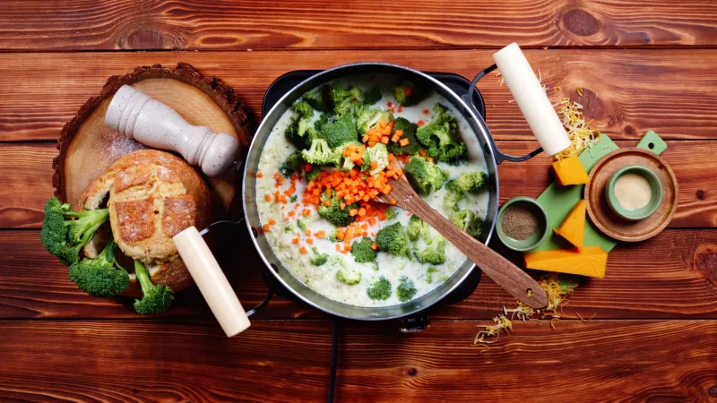 soupe aux legumes faciles brocolis carottes oignons jaunes