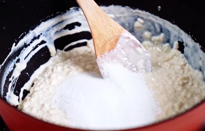 sucre dessert facile feu doux casserole lait riz