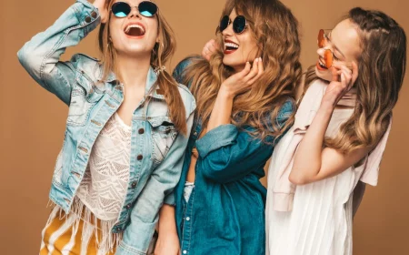 amitie femmes joie vetement frange accessoires lunettes soleil