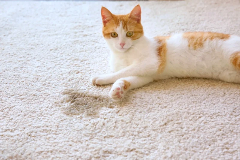 comment eliminer l odeur de l urine de chat dans la maison tapis beige
