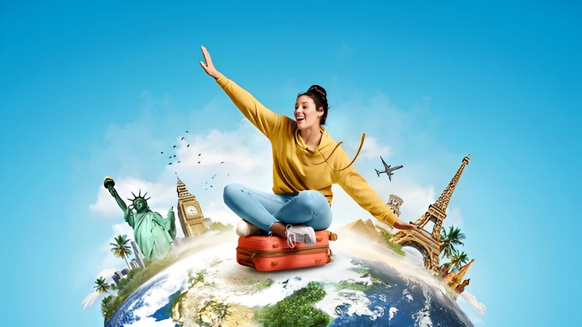voyage femme valise jeans destination endroit touristique