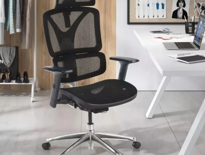 chaise bureau ergonomique structure aluminium dossier ajustable bureau blanc