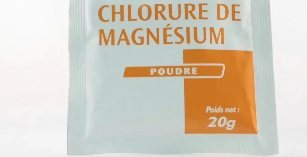chlorure de magnesium dans un sachet en poudre