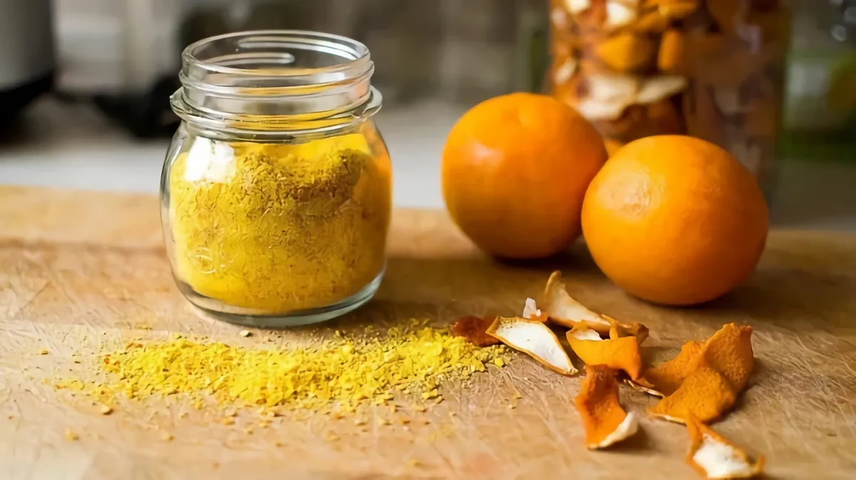 How to recycle orange peel powder