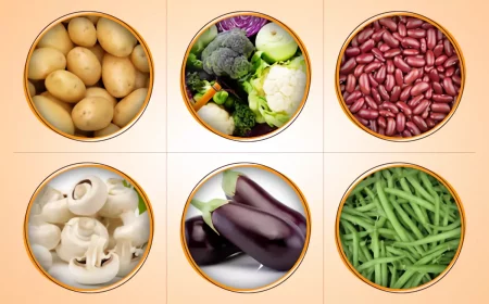 les legumes a eviter de manger crus dans six cercles sur fond jaune
