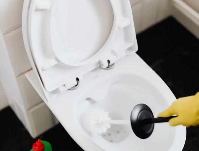 rincer cuvette wc rendre brillante brosse toilettes