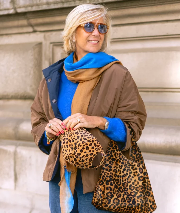 tendance mode automne hiver 2024 2025 femme 50 ans imprime leopard