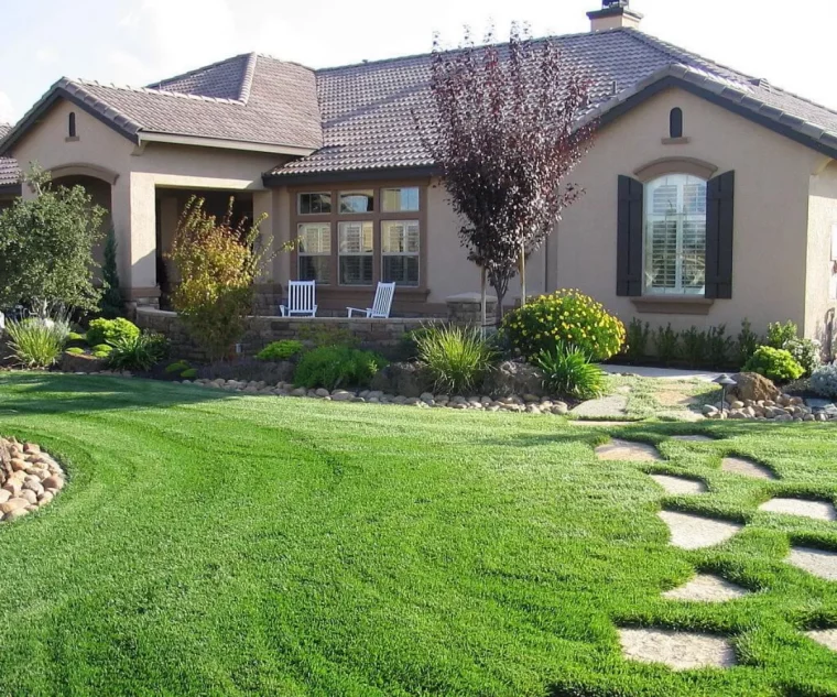batch comment faire bordure pelouse gazon devant belle maison