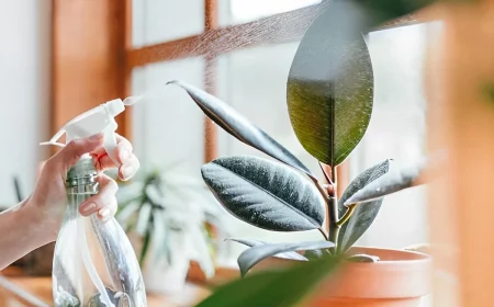 ficus pot terre cuite feuilles brumiser humidite plante environnement interieur